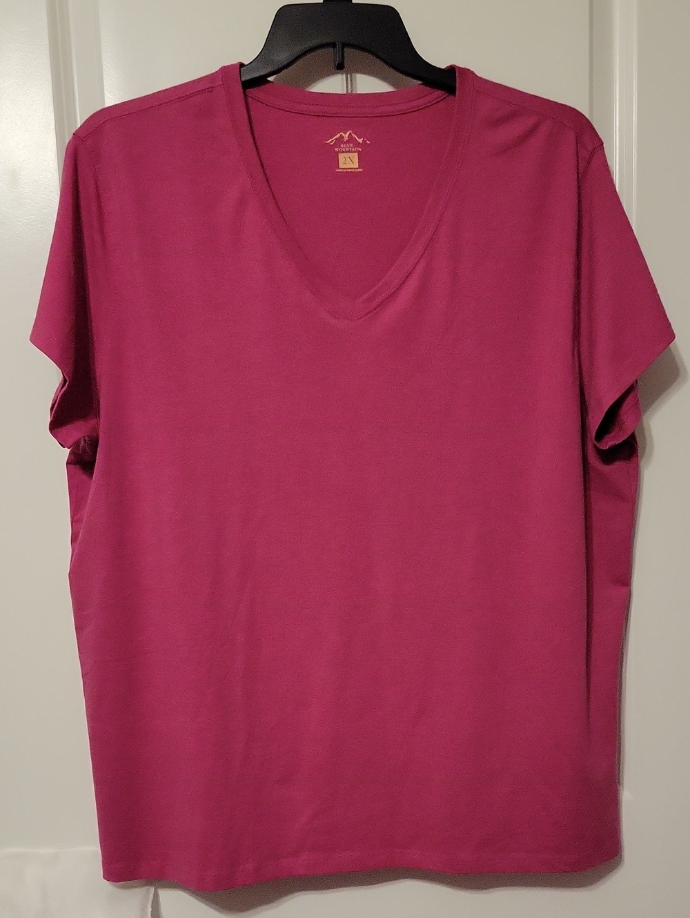 Blue Mountain Women's V-neck, Pink, 2X, Shirt. Like New.